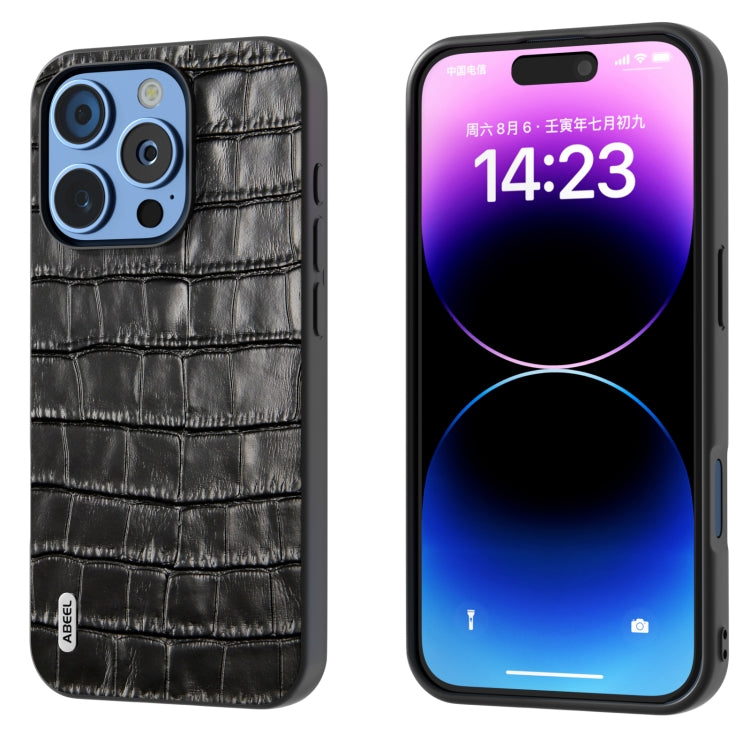 ABEEL Crocodile Texture Genuine Leather Phone Case, For iPhone 16 Pro Max, For iPhone 16 Pro, For iPhone 16 Plus, For iPhone 16, For iPhone 15 Pro Max, For iPhone 15 Pro Apple Accessories - APEXEL INDIA - Mobile Lens - Mobile Camera Lens - Cellphone Accessories - Phone Lens - Smartphone Lens