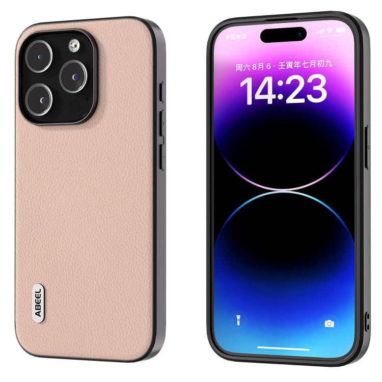 ABEEL Genuine Leather + PC Litchi Texture Phone Case, For iPhone 16 Pro Max, For iPhone 16 Pro, For iPhone 16 Plus, For iPhone 16, For iPhone 15 Pro Max, For iPhone 15 Pro Apple Accessories - APEXEL INDIA - Mobile Lens - Mobile Camera Lens - Cellphone Accessories - Phone Lens - Smartphone Lens