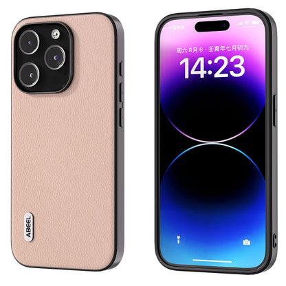 ABEEL Genuine Leather + PC Litchi Texture Phone Case, For iPhone 16 Pro Max, For iPhone 16 Pro, For iPhone 16 Plus, For iPhone 16, For iPhone 15 Pro Max, For iPhone 15 Pro Apple Accessories - APEXEL INDIA - Mobile Lens - Mobile Camera Lens - Cellphone Accessories - Phone Lens - Smartphone Lens