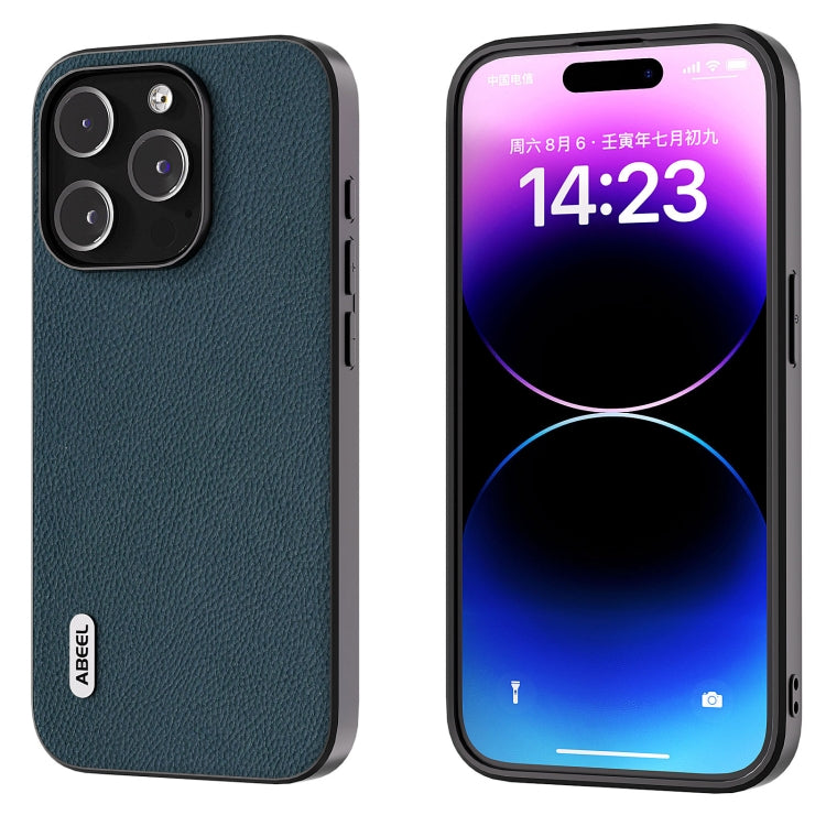 ABEEL Genuine Leather + PC Litchi Texture Phone Case, For iPhone 16 Pro Max, For iPhone 16 Pro, For iPhone 16 Plus, For iPhone 16, For iPhone 15 Pro Max, For iPhone 15 Pro Apple Accessories - APEXEL INDIA - Mobile Lens - Mobile Camera Lens - Cellphone Accessories - Phone Lens - Smartphone Lens