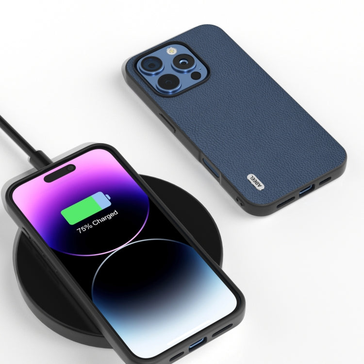 ABEEL Genuine Leather + PC Litchi Texture Phone Case, For iPhone 16 Pro Max, For iPhone 16 Pro, For iPhone 16 Plus, For iPhone 16, For iPhone 15 Pro Max, For iPhone 15 Pro Apple Accessories - APEXEL INDIA - Mobile Lens - Mobile Camera Lens - Cellphone Accessories - Phone Lens - Smartphone Lens