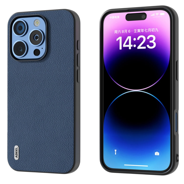 ABEEL Genuine Leather + PC Litchi Texture Phone Case, For iPhone 16 Pro Max, For iPhone 16 Pro, For iPhone 16 Plus, For iPhone 16, For iPhone 15 Pro Max, For iPhone 15 Pro Apple Accessories - APEXEL INDIA - Mobile Lens - Mobile Camera Lens - Cellphone Accessories - Phone Lens - Smartphone Lens