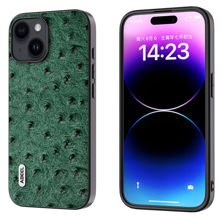 ABEEL Genuine Leather Ostrich Texture Phone Case Apple Accessories - APEXEL INDIA - Mobile Lens - Mobile Camera Lens - Cellphone Accessories - Phone Lens - Smartphone Lens
