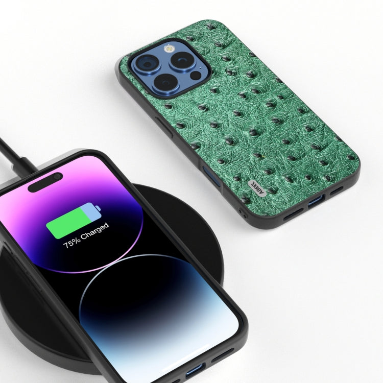 ABEEL Genuine Leather Ostrich Texture Phone Case Apple Accessories - APEXEL INDIA - Mobile Lens - Mobile Camera Lens - Cellphone Accessories - Phone Lens - Smartphone Lens