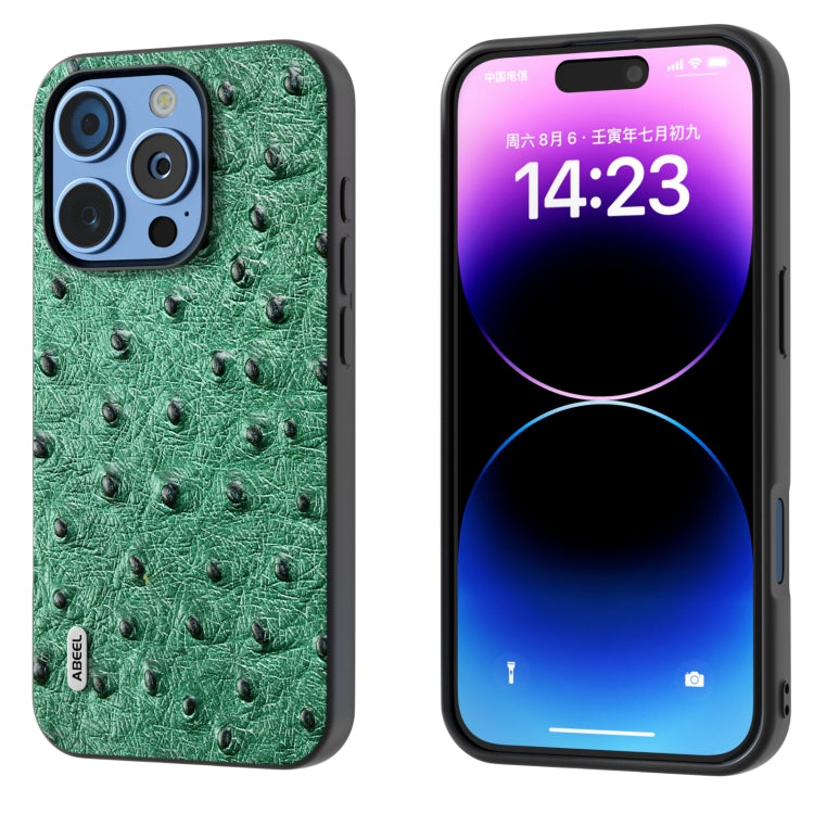 ABEEL Genuine Leather Ostrich Texture Phone Case Apple Accessories - APEXEL INDIA - Mobile Lens - Mobile Camera Lens - Cellphone Accessories - Phone Lens - Smartphone Lens