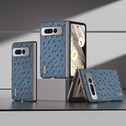 ABEEL Genuine Leather Ostrich Texture Phone Case, For Google Pixel 9 Pro Fold, For Google Pixel Fold engabe3734 Mobile Accessories - APEXEL INDIA - Mobile Lens - Mobile Camera Lens - Cellphone Accessories - Phone Lens - Smartphone Lens