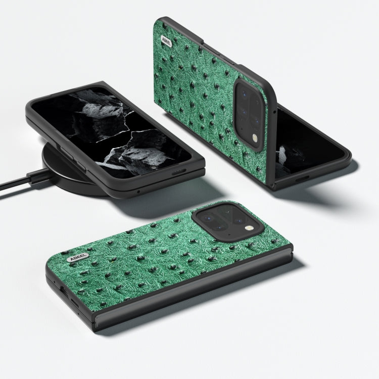 ABEEL Genuine Leather Ostrich Texture Phone Case, For Google Pixel 9 Pro Fold, For Google Pixel Fold engabe3734 Mobile Accessories - APEXEL INDIA - Mobile Lens - Mobile Camera Lens - Cellphone Accessories - Phone Lens - Smartphone Lens