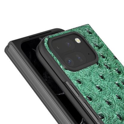 ABEEL Genuine Leather Ostrich Texture Phone Case, For Google Pixel 9 Pro Fold, For Google Pixel Fold engabe3734 Mobile Accessories - APEXEL INDIA - Mobile Lens - Mobile Camera Lens - Cellphone Accessories - Phone Lens - Smartphone Lens