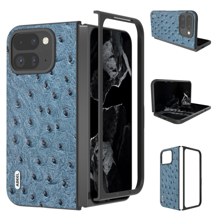ABEEL Genuine Leather Ostrich Texture Phone Case, For Google Pixel 9 Pro Fold, For Google Pixel Fold engabe3734 Mobile Accessories - APEXEL INDIA - Mobile Lens - Mobile Camera Lens - Cellphone Accessories - Phone Lens - Smartphone Lens
