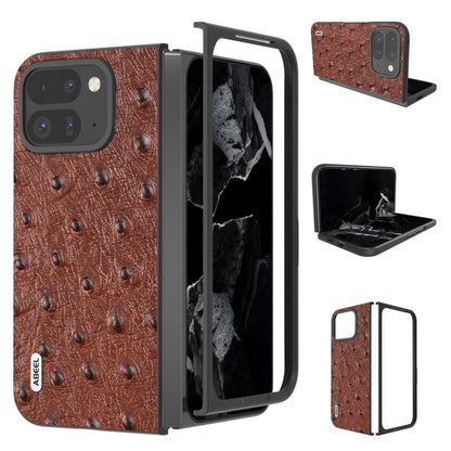 ABEEL Genuine Leather Ostrich Texture Phone Case, For Google Pixel 9 Pro Fold, For Google Pixel Fold engabe3734 Mobile Accessories - APEXEL INDIA - Mobile Lens - Mobile Camera Lens - Cellphone Accessories - Phone Lens - Smartphone Lens