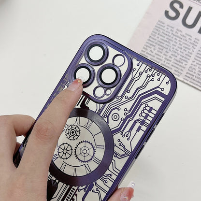 Electroplated Circuit Board Pattern MagSafe Phone Case, For iPhone 13, For iPhone 12, For iPhone 12 Pro Max Apple Accessories engele3938 More iPhone Cases - APEXEL INDIA - Mobile Lens - Mobile Camera Lens - Cellphone Accessories - Phone Lens - Smartphone Lens