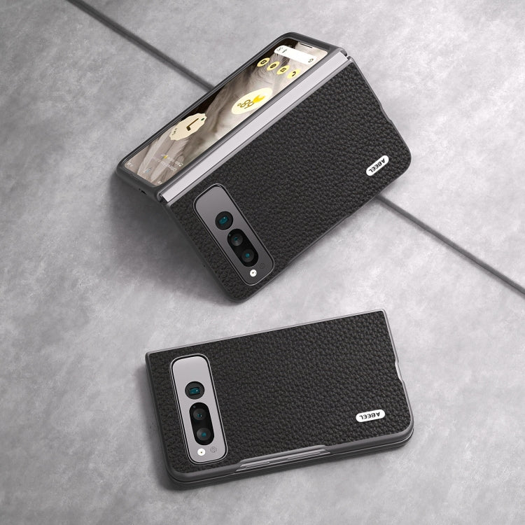 ABEEL Genuine Leather Litchi Texture Phone Case, For Google Pixel Fold engabe3743 Mobile Accessories - APEXEL INDIA - Mobile Lens - Mobile Camera Lens - Cellphone Accessories - Phone Lens - Smartphone Lens