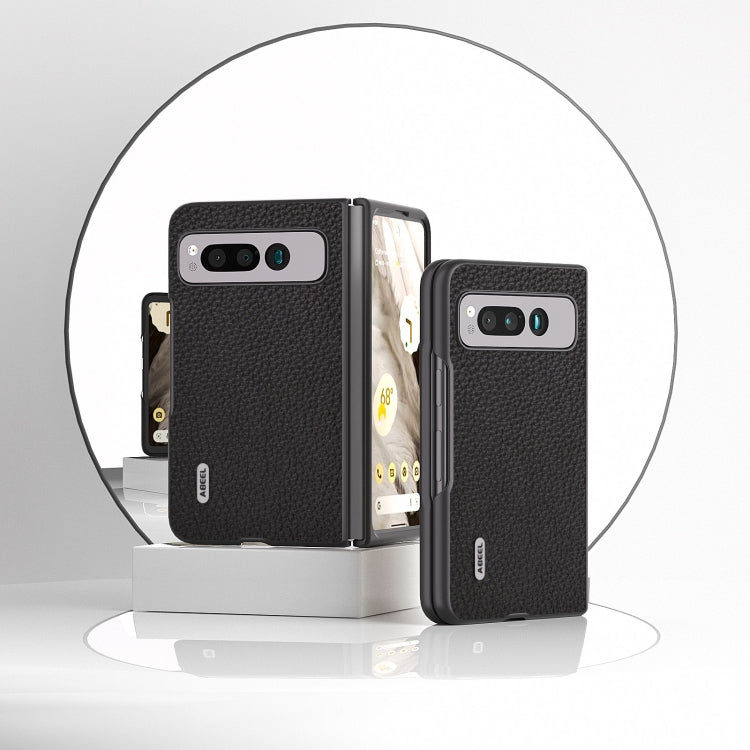ABEEL Genuine Leather Litchi Texture Phone Case, For Google Pixel Fold engabe3743 Mobile Accessories - APEXEL INDIA - Mobile Lens - Mobile Camera Lens - Cellphone Accessories - Phone Lens - Smartphone Lens