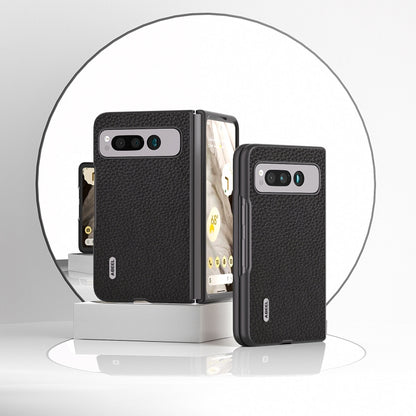 ABEEL Genuine Leather Litchi Texture Phone Case, For Google Pixel Fold engabe3743 Mobile Accessories - APEXEL INDIA - Mobile Lens - Mobile Camera Lens - Cellphone Accessories - Phone Lens - Smartphone Lens