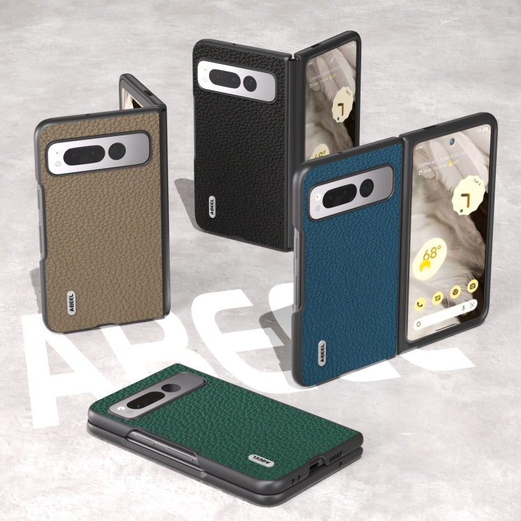 ABEEL Genuine Leather Litchi Texture Phone Case, For Google Pixel Fold engabe3743 Mobile Accessories - APEXEL INDIA - Mobile Lens - Mobile Camera Lens - Cellphone Accessories - Phone Lens - Smartphone Lens