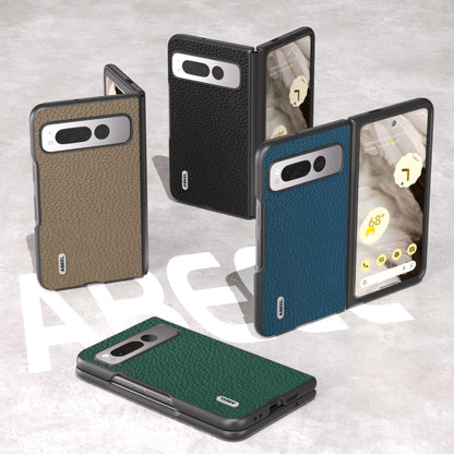 ABEEL Genuine Leather Litchi Texture Phone Case, For Google Pixel Fold engabe3743 Mobile Accessories - APEXEL INDIA - Mobile Lens - Mobile Camera Lens - Cellphone Accessories - Phone Lens - Smartphone Lens