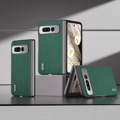 ABEEL Genuine Leather Litchi Texture Phone Case, For Google Pixel Fold engabe3743 Mobile Accessories - APEXEL INDIA - Mobile Lens - Mobile Camera Lens - Cellphone Accessories - Phone Lens - Smartphone Lens