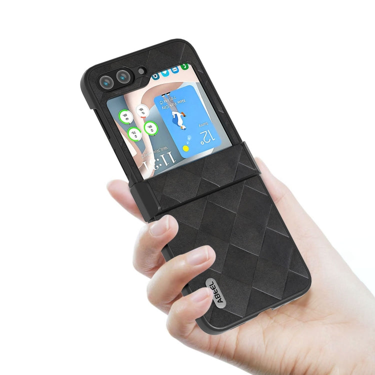 ABEEL Weave Plaid PU Phone Case, For Samsung Galaxy Z Flip5 engabe3744 Samsung Accessories - APEXEL INDIA - Mobile Lens - Mobile Camera Lens - Cellphone Accessories - Phone Lens - Smartphone Lens