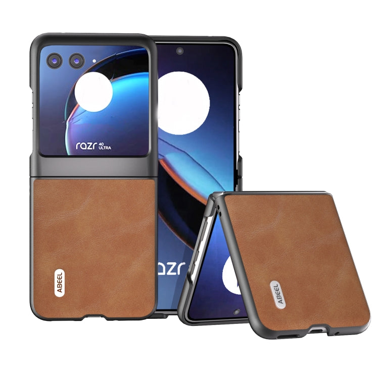 ABEEL Cowhide Texture PU Phone Case, For Motorola Razr 40, For Motorola Razr 40 Ultra engabe3745 Mobile Accessories - APEXEL INDIA - Mobile Lens - Mobile Camera Lens - Cellphone Accessories - Phone Lens - Smartphone Lens