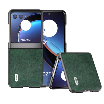 ABEEL Dual Color Lichi Texture PU Phone Case, For Motorola Razr 40 Ultra Mobile Accessories - APEXEL INDIA - Mobile Lens - Mobile Camera Lens - Cellphone Accessories - Phone Lens - Smartphone Lens