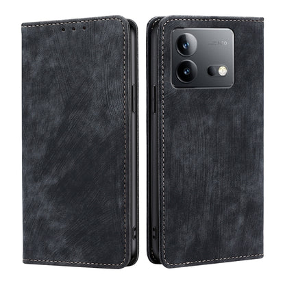 RFID Anti-theft Brush Magnetic Leather Phone Case, For vivo V29e 5G, For vivo Y35+ 5G, For vivo S17 5G / S17 Pro 5G, For vivo iQOO Neo 8 / 8 Pro 5G