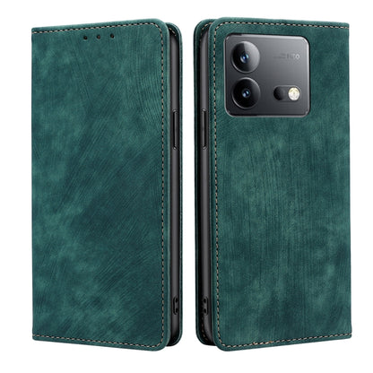 RFID Anti-theft Brush Magnetic Leather Phone Case, For vivo V29e 5G, For vivo Y35+ 5G, For vivo S17 5G / S17 Pro 5G, For vivo iQOO Neo 8 / 8 Pro 5G