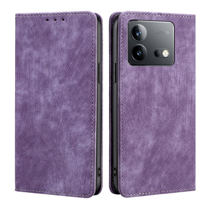 RFID Anti-theft Brush Magnetic Leather Phone Case, For vivo V29e 5G, For vivo Y35+ 5G, For vivo S17 5G / S17 Pro 5G, For vivo iQOO Neo 8 / 8 Pro 5G