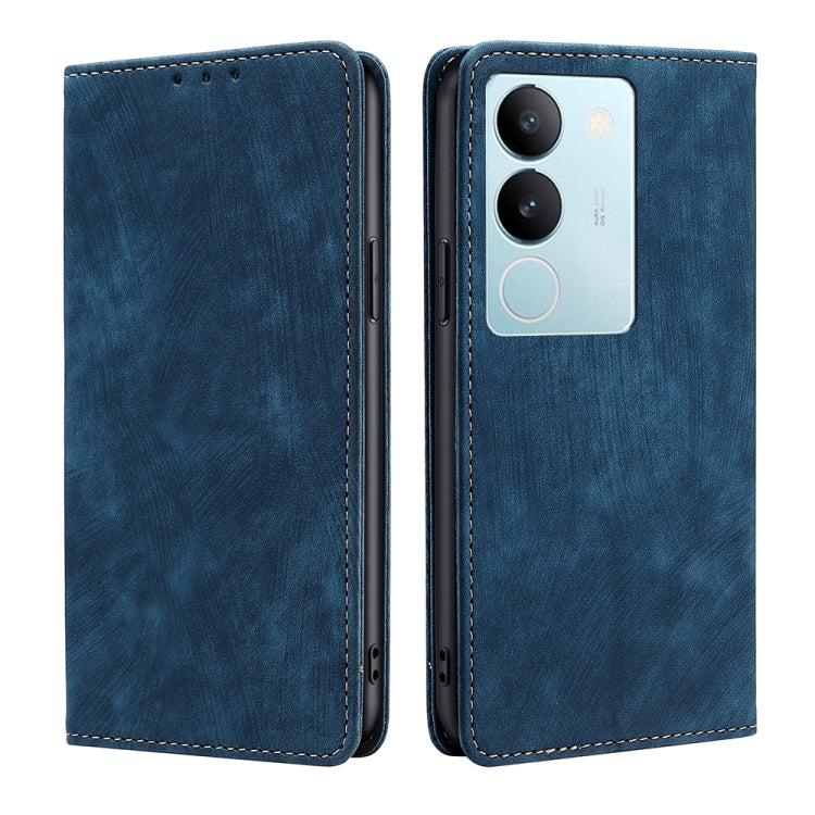 RFID Anti-theft Brush Magnetic Leather Phone Case, For vivo V29e 5G, For vivo Y35+ 5G, For vivo S17 5G / S17 Pro 5G, For vivo iQOO Neo 8 / 8 Pro 5G