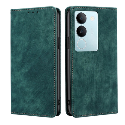 RFID Anti-theft Brush Magnetic Leather Phone Case, For vivo V29e 5G, For vivo Y35+ 5G, For vivo S17 5G / S17 Pro 5G, For vivo iQOO Neo 8 / 8 Pro 5G