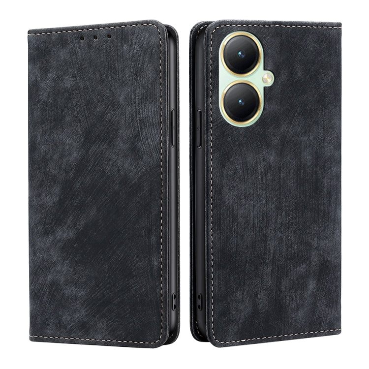 RFID Anti-theft Brush Magnetic Leather Phone Case, For vivo V29e 5G, For vivo Y35+ 5G, For vivo S17 5G / S17 Pro 5G, For vivo iQOO Neo 8 / 8 Pro 5G