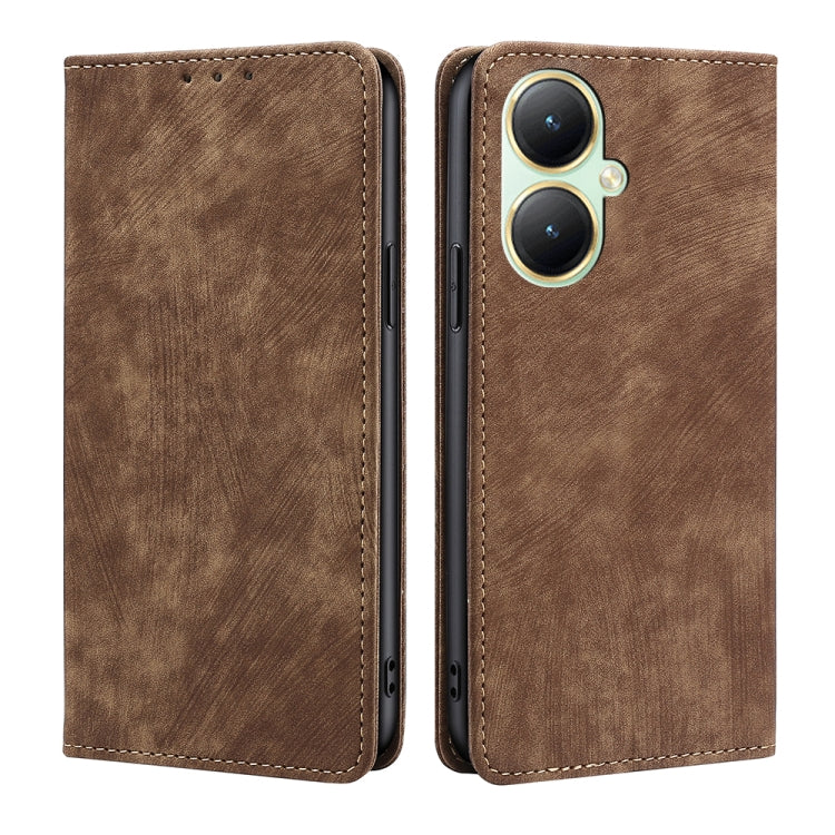 RFID Anti-theft Brush Magnetic Leather Phone Case, For vivo V29e 5G, For vivo Y35+ 5G, For vivo S17 5G / S17 Pro 5G, For vivo iQOO Neo 8 / 8 Pro 5G