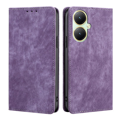 RFID Anti-theft Brush Magnetic Leather Phone Case, For vivo V29e 5G, For vivo Y35+ 5G, For vivo S17 5G / S17 Pro 5G, For vivo iQOO Neo 8 / 8 Pro 5G