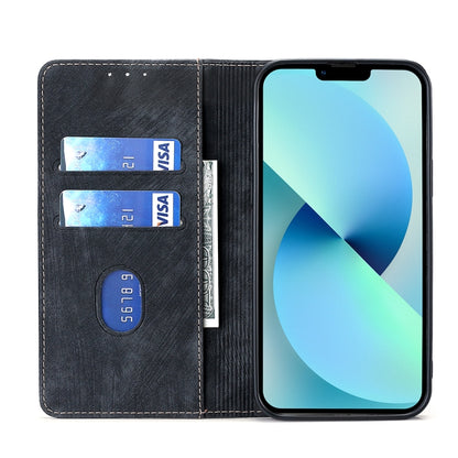 RFID Anti-theft Brush Magnetic Leather Phone Case, For vivo Y78 5G, For vivo Y27 4G