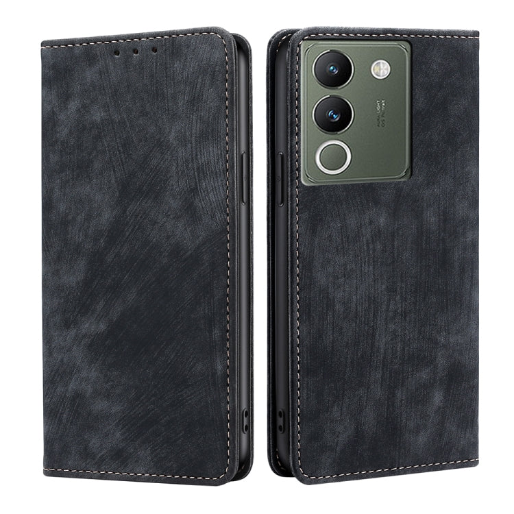 RFID Anti-theft Brush Magnetic Leather Phone Case, For vivo V29e 5G, For vivo Y35+ 5G, For vivo S17 5G / S17 Pro 5G, For vivo iQOO Neo 8 / 8 Pro 5G