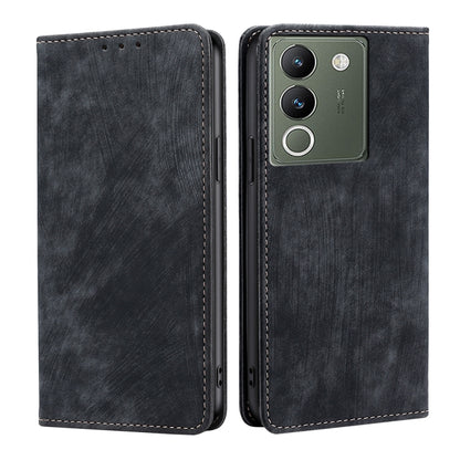 RFID Anti-theft Brush Magnetic Leather Phone Case, For vivo V29e 5G, For vivo Y35+ 5G, For vivo S17 5G / S17 Pro 5G, For vivo iQOO Neo 8 / 8 Pro 5G