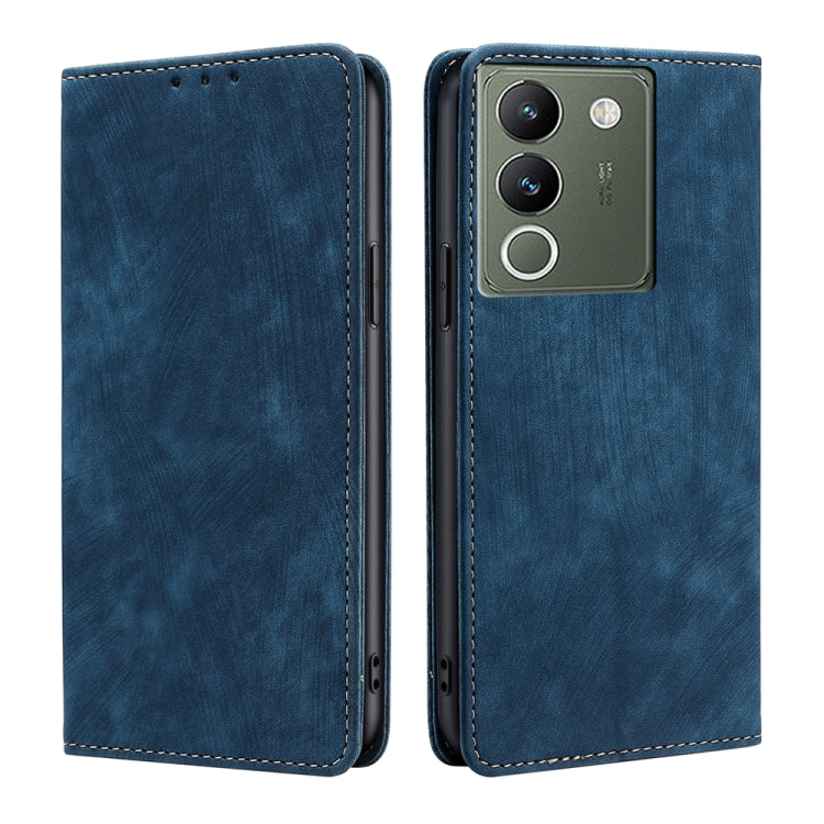 RFID Anti-theft Brush Magnetic Leather Phone Case, For vivo V29e 5G, For vivo Y35+ 5G, For vivo S17 5G / S17 Pro 5G, For vivo iQOO Neo 8 / 8 Pro 5G
