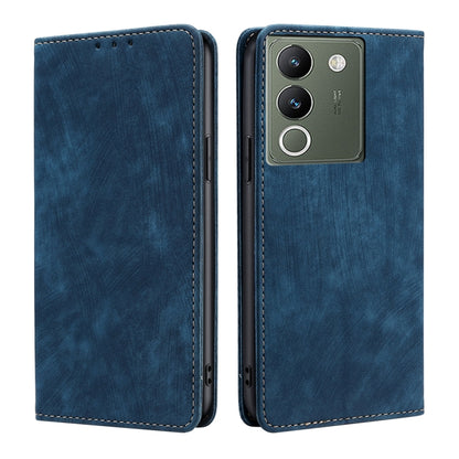 RFID Anti-theft Brush Magnetic Leather Phone Case, For vivo V29e 5G, For vivo Y35+ 5G, For vivo S17 5G / S17 Pro 5G, For vivo iQOO Neo 8 / 8 Pro 5G