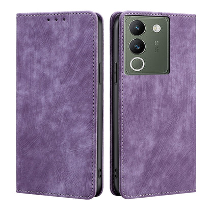 RFID Anti-theft Brush Magnetic Leather Phone Case, For vivo V29e 5G, For vivo Y35+ 5G, For vivo S17 5G / S17 Pro 5G, For vivo iQOO Neo 8 / 8 Pro 5G