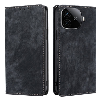 RFID Anti-theft Brush Magnetic Leather Phone Case, For vivo iQOO Z9 Turbo, For vivo Y03 4G, For vivo Y100 5G IDN, For vivo Y78T 5G / iQOO Z8x 5G