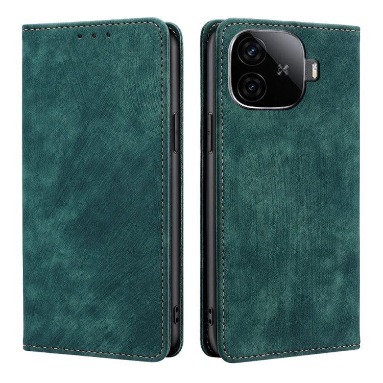 RFID Anti-theft Brush Magnetic Leather Phone Case, For vivo iQOO Z9 Turbo, For vivo Y03 4G, For vivo Y100 5G IDN, For vivo Y78T 5G / iQOO Z8x 5G
