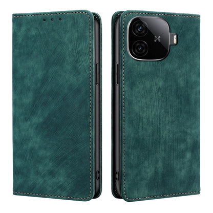 RFID Anti-theft Brush Magnetic Leather Phone Case, For vivo iQOO Z9 Turbo, For vivo Y03 4G, For vivo Y100 5G IDN, For vivo Y78T 5G / iQOO Z8x 5G