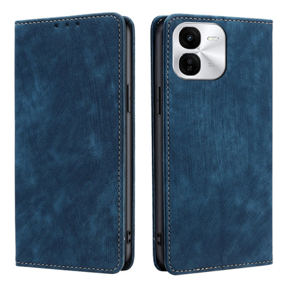 RFID Anti-theft Brush Magnetic Leather Phone Case, For vivo X100s, For vivo Y38 5G / T3x Global, For vivo V30e 5G Global, For vivo iQOO Z9x 5G