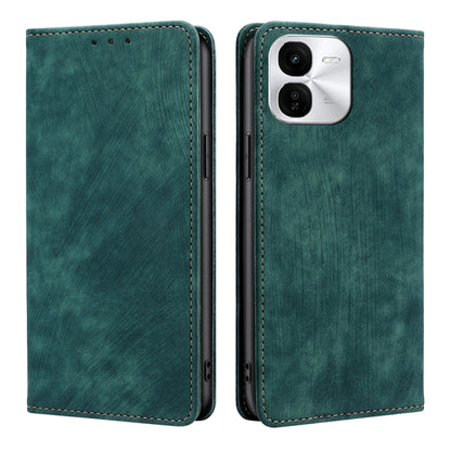 RFID Anti-theft Brush Magnetic Leather Phone Case, For vivo X100s, For vivo Y38 5G / T3x Global, For vivo V30e 5G Global, For vivo iQOO Z9x 5G