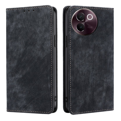RFID Anti-theft Brush Magnetic Leather Phone Case, For vivo X100s, For vivo Y38 5G / T3x Global, For vivo V30e 5G Global, For vivo iQOO Z9x 5G