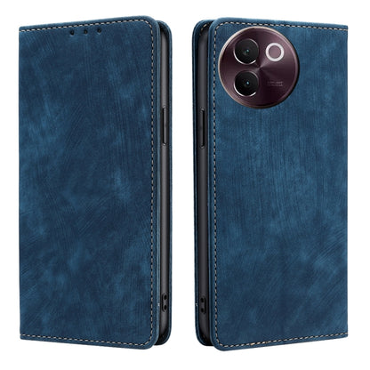 RFID Anti-theft Brush Magnetic Leather Phone Case, For vivo X100s, For vivo Y38 5G / T3x Global, For vivo V30e 5G Global, For vivo iQOO Z9x 5G