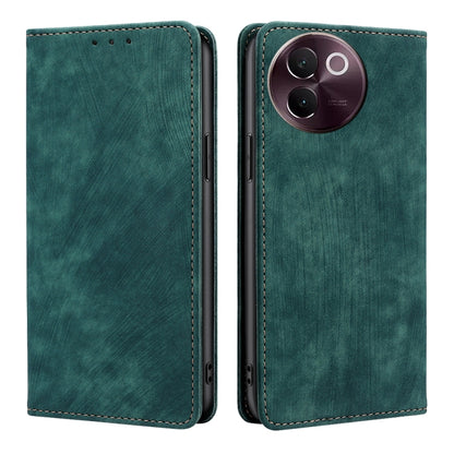 RFID Anti-theft Brush Magnetic Leather Phone Case, For vivo X100s, For vivo Y38 5G / T3x Global, For vivo V30e 5G Global, For vivo iQOO Z9x 5G