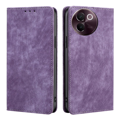 RFID Anti-theft Brush Magnetic Leather Phone Case, For vivo X100s, For vivo Y38 5G / T3x Global, For vivo V30e 5G Global, For vivo iQOO Z9x 5G