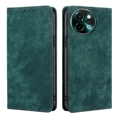 RFID Anti-theft Brush Magnetic Leather Phone Case, For vivo X100s, For vivo Y38 5G / T3x Global, For vivo V30e 5G Global, For vivo iQOO Z9x 5G