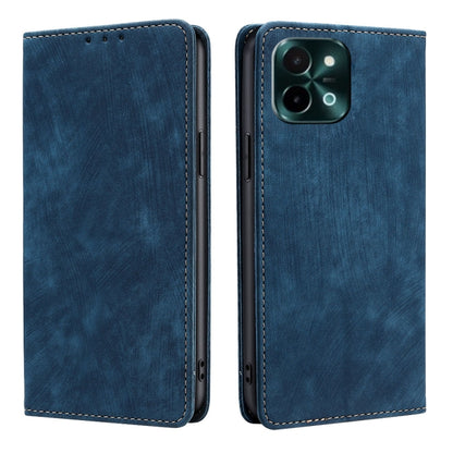 RFID Anti-theft Brush Magnetic Leather Phone Case, For vivo X200 Pro 5G, For vivo S19 Pro, For vivo S19, For vivo Y28 4G
