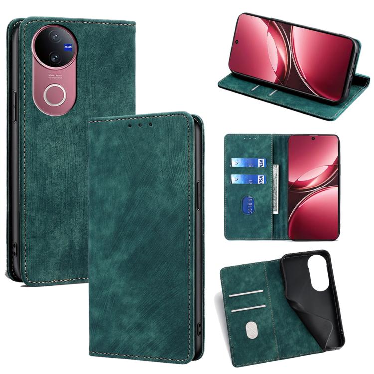 RFID Anti-theft Brush Magnetic Leather Phone Case, For vivo V50 Lite 5G, For vivo Y29s 5G / Y04 4G, For vivo Y29 4G Global, For vivo V50 5G